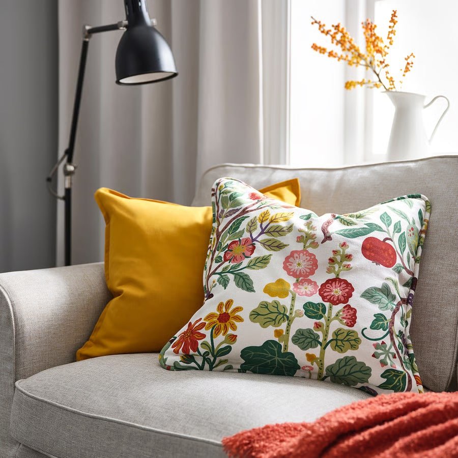 VILDPERSILJA Cushion cover,white multicolour