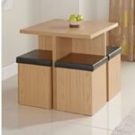 Wooden Cafeteria Chairs And Table