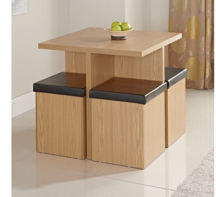 Wooden Cafeteria Chairs And Table