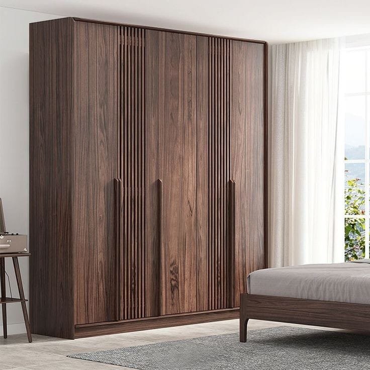 modern dark walnut wardrobe