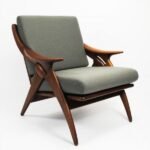 Mid century z frame lounge chair
