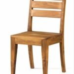 Solid wood slatted dining chair