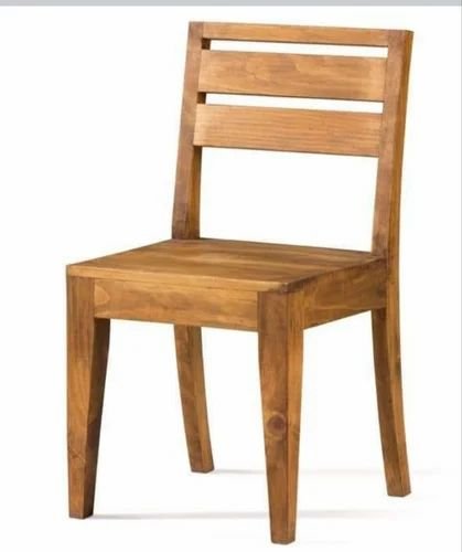 Solid wood slatted dining chair
