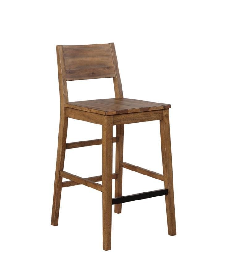 Solid wood high back bar stool