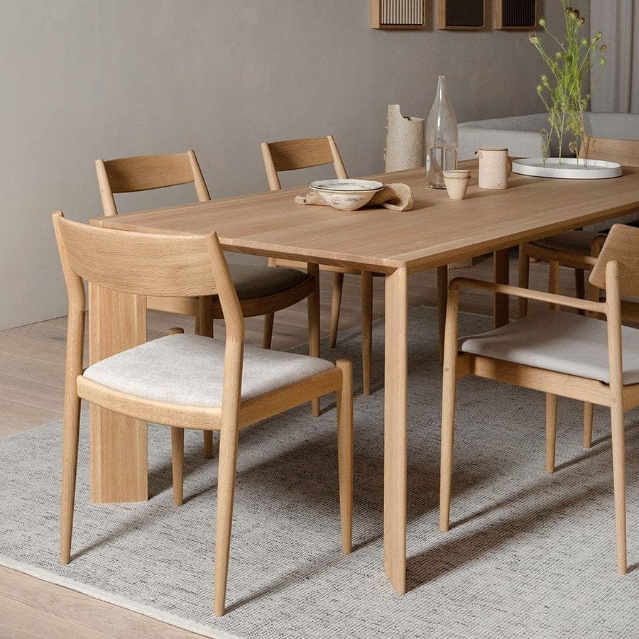 Minimalist solid oak dining chair