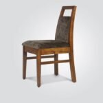 Solid wood cutout dining chair