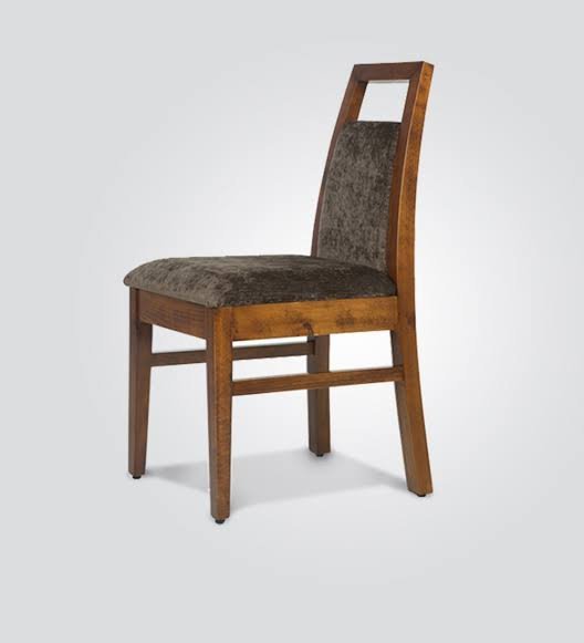 Solid wood cutout dining chair