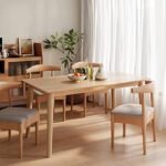 Rectangular Wooden Dining Table | White Round Tulip Bistro Table